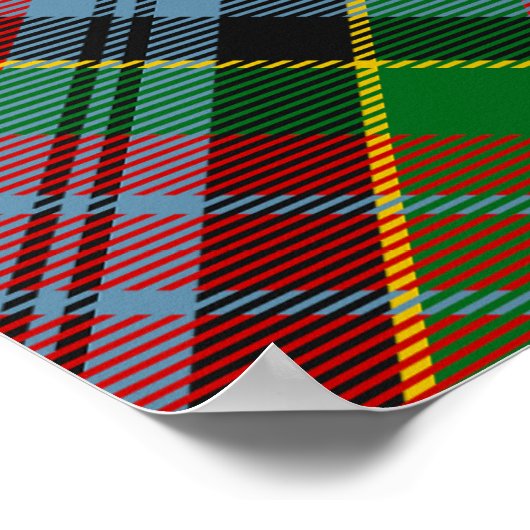 Clan MacPherson Crest over Tartan Poster (Hoek)