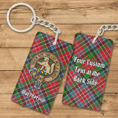 Clan MacPherson Crest over Tartan Sleutelhanger