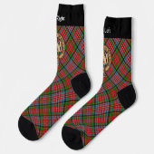 Clan MacPherson Crest over Tartan Sokken (Links)