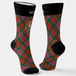 Clan MacPherson Crest over Tartan Sokken