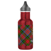 Clan MacPherson Crest over tartan Waterfles (Links)