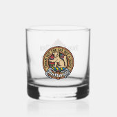 Clan MacPherson Crest over Tartan Whisky Glas (Voorkant)