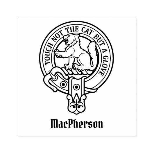 Clan MacPherson Crest Rubber Stamp Rubberstempel (Afrduk)