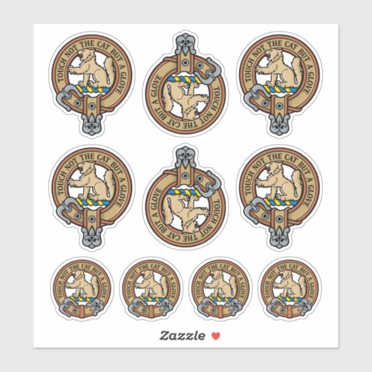 Clan MacPherson Crest Sticker Set (Vel)
