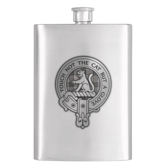 Clan MacPherson Crest & Tartan Flacon (Voorkant)