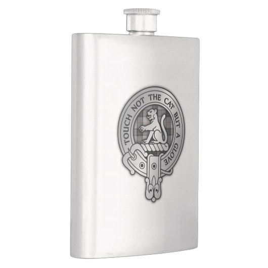 Clan MacPherson Crest & Tartan Flacon (Rechts)