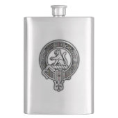 Clan MacPherson Crest & Tartan Flask Flacon (Voorkant)