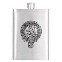 Clan MacPherson Crest & Tartan Flask Flacon