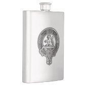 Clan MacPherson Crest & Tartan Flask Flacon (Rechts)