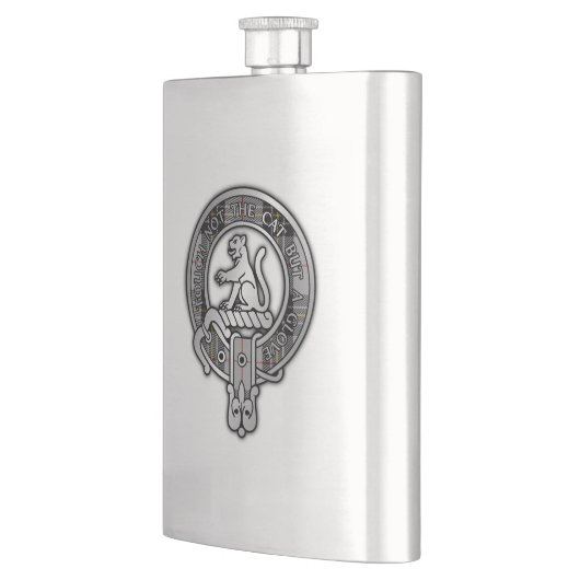 Clan MacPherson Crest & Tartan Flask Flacon (Links)