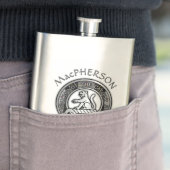 Clan MacPherson Crest & Tartan Flask Flacon (Voorbeeld)