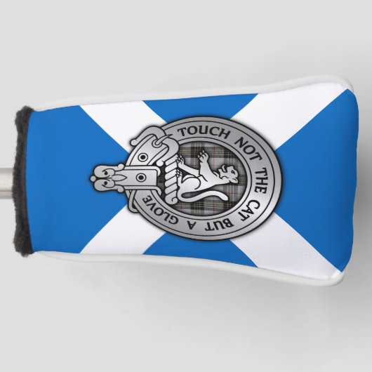 Clan MacPherson Crest & Tartan Golfheadcover (Voorkant)