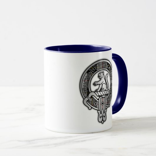 Clan MacPherson Crest & Tartan Mok (Voorkant rechts)