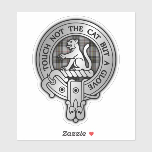 Clan MacPherson Crest & Tartan Sticker (Vel)