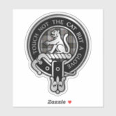 Clan MacPherson Crest & Tartan Sticker (Vel)