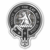 Clan MacPherson Crest & Tartan Sticker (Voorkant)