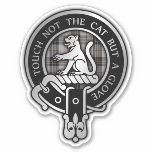 Clan MacPherson Crest & Tartan Sticker (Voorkant)