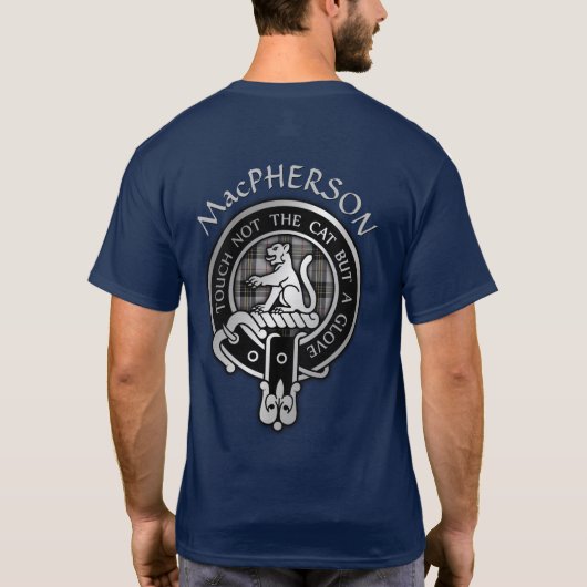Clan MacPherson Crest & Tartan T-Shirt (Achterkant)