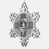 Clan MacPherson Crest & Tartan Tin Sneeuwvlok Ornament (Rechts)