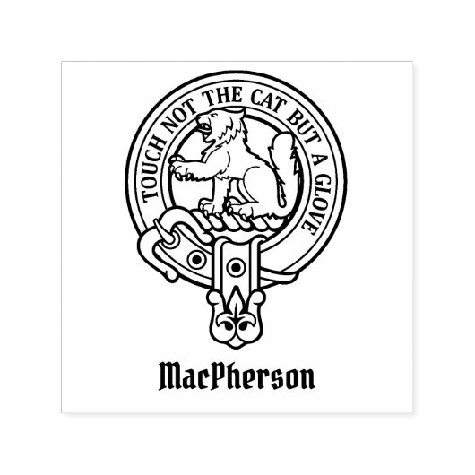 Clan MacPherson Crest Zelfinkt Stempel (Design)