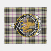 Clan MacPherson Dress Ancient Tartan Pset Fleece Deken (Voorkant (Horizontaal))