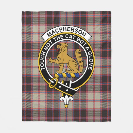 Clan MacPherson Hunting Ancient Tartan Pset Fleece Deken (Voorkant)
