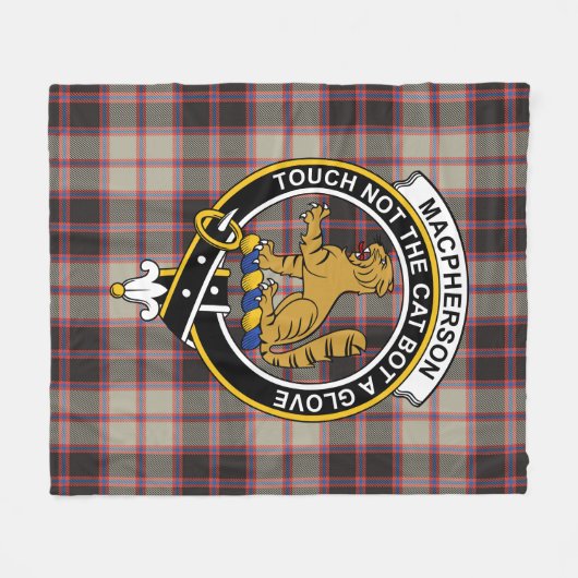 Clan MacPherson Hunting Ancient Tartan Pset Fleece Deken (Voorkant (Horizontaal))