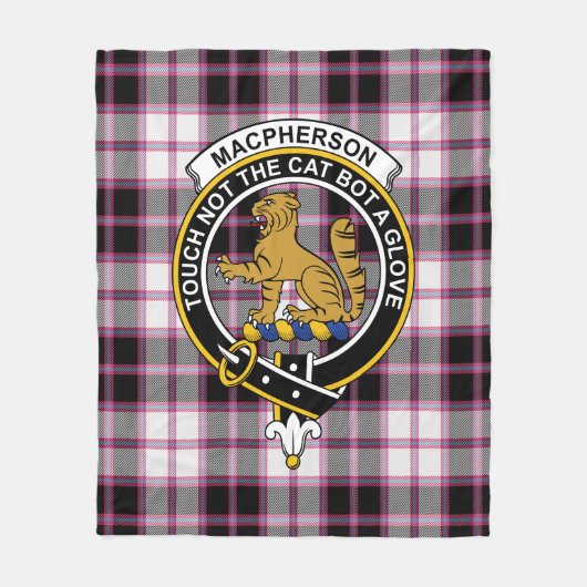 Clan MacPherson Hunting Modern Tartan Pset Fleece Deken (Voorkant)