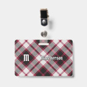 Clan MacPherson Jacht Tartan Badge (Voorkant met clip)