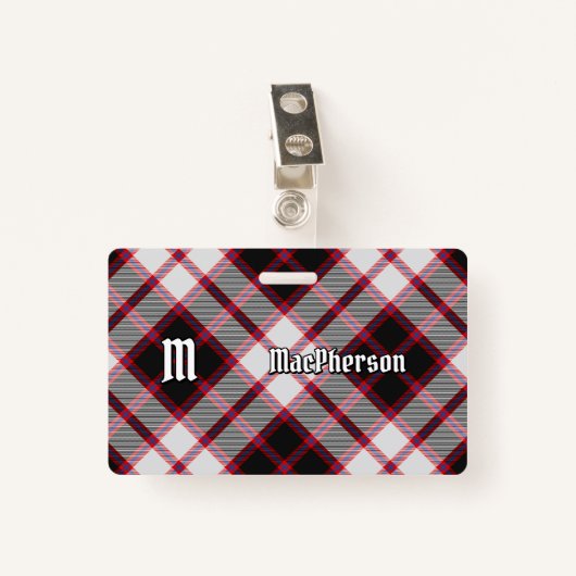 Clan MacPherson Jacht Tartan Badge (Voorkant met clip)