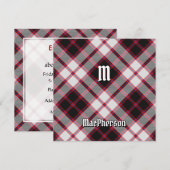 Clan MacPherson Jacht Tartan Kaart (Voorkant / Achterkant)