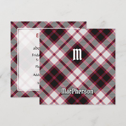 Clan MacPherson Jacht Tartan Kaart (Voorkant / Achterkant)