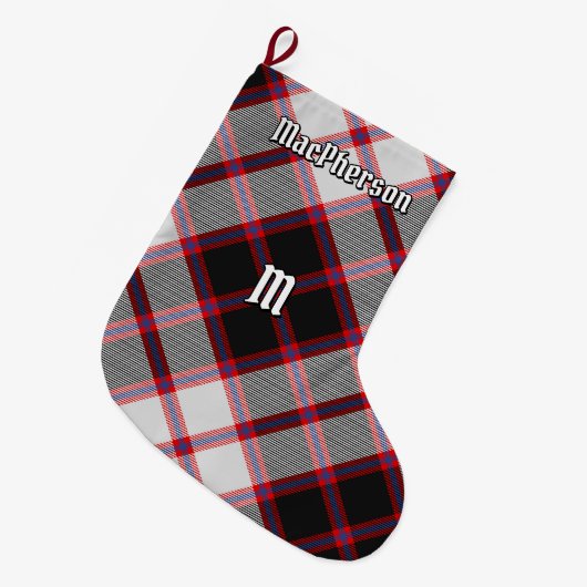 Clan MacPherson Jacht Tartan Kerstkous Grote Kerstsok (Voorkant (Hangend))