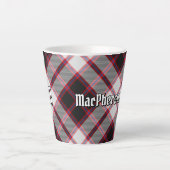 Clan MacPherson Jacht Tartan Latte Mok (Voorkant)