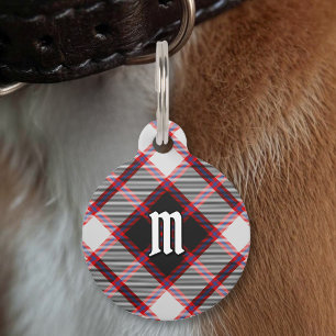 Clan MacPherson Jacht Tartan Pet ID Tag Huisdierpenning