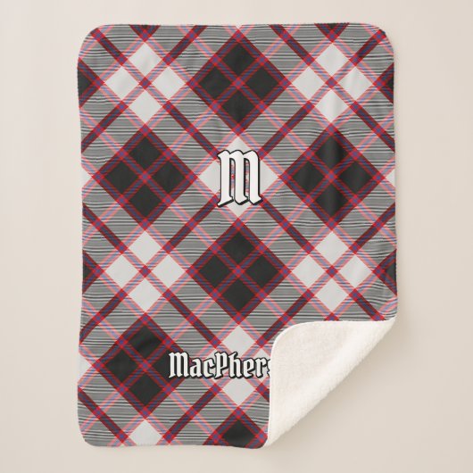 Clan MacPherson Jacht Tartan Sherpa Blanket Sherpa Deken (Voorkant)