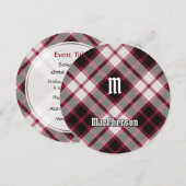 Clan MacPherson Jacht Tartan Uitnodiging (Voorkant / Achterkant)
