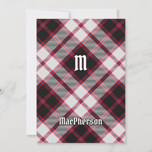 Clan MacPherson Jacht Tartan Uitnodiging (Voorkant)