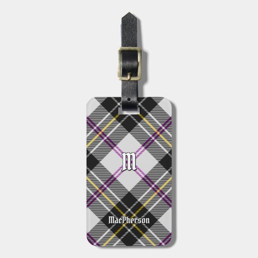 Clan MacPherson Jurk Tartan Bagagelabel (Voorkant verticaal)