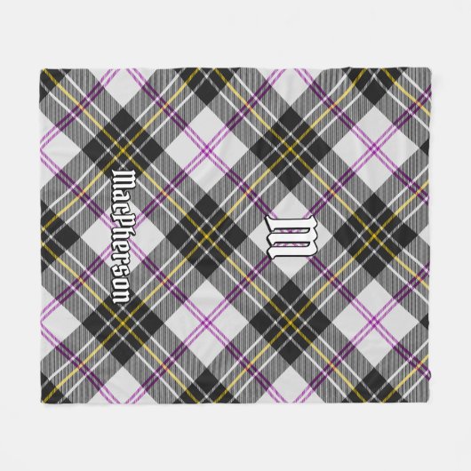 Clan MacPherson Jurk Tartan Fleece Deken (Voorkant (Horizontaal))