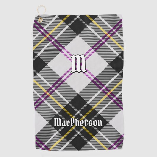 Clan MacPherson Jurk Tartan Golf Handdoek (Voorkant)