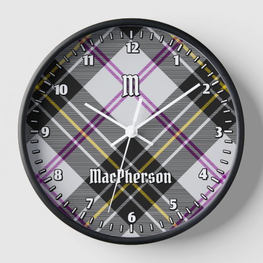 Clan MacPherson Jurk Tartan Grote Klok (Voorkant)
