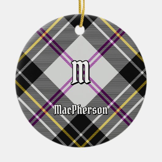 Clan MacPherson Jurk Tartan Keramisch Ornament (Voorkant)