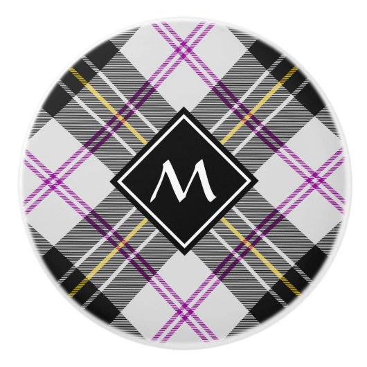 Clan MacPherson Jurk Tartan Keramische knop (Voorkant)