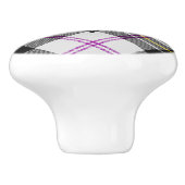 Clan MacPherson Jurk Tartan Keramische knop (Zijkant)