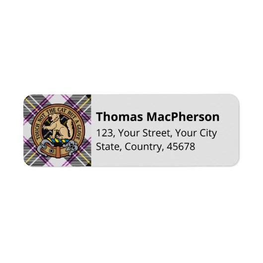 Clan MacPherson Jurk Tartan Label (Voorkant)
