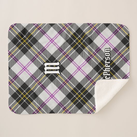 Clan MacPherson Jurk Tartan Sherpa Blanket Sherpa Deken (Voorkant (horizontaal))