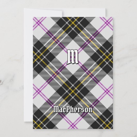 Clan MacPherson Jurk Tartan Uitnodiging (Voorkant)
