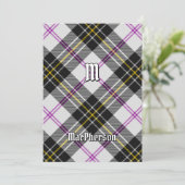 Clan MacPherson Jurk Tartan Uitnodiging (Staand voorkant)