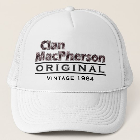 Clan MacPherson past uw geboortejaar aan Trucker Pet (Voorkant)